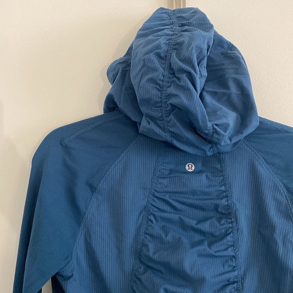 Lululemon Dance Studio Jacket Rib Sleeve Reversible Petrol Blue size 6 - Picture 11 of 15